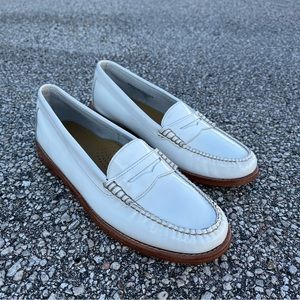 G.H. Bass & Co. White Leather Loafers